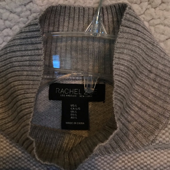 Rachel Zoe NWT  Viscose Mix, Biege/ cream , mock turtleneck sweater- L - Picture 3 of 5